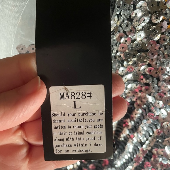 Women’s Maner Eloquent sequence, tank too dress long/formal/prom/dance-large-NWT - Picture 7 of 7